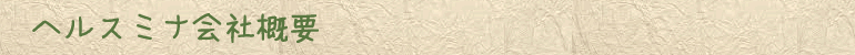 ヘルスミナ会社概要